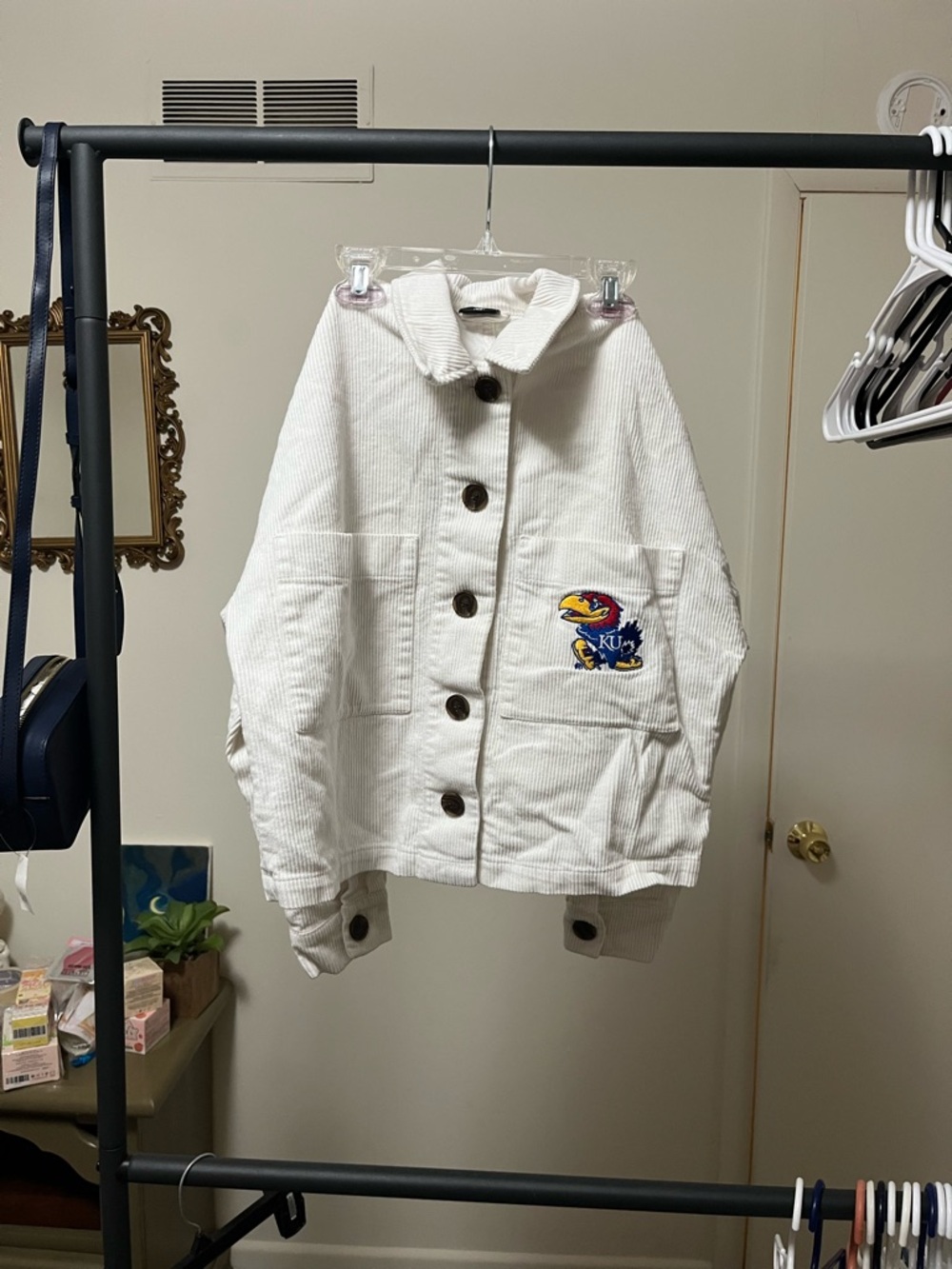 Hype and Vice White Corduroy Jacket - XS